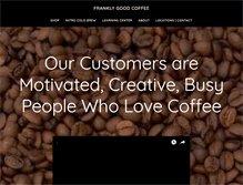 Tablet Screenshot of franklygoodcoffee.com